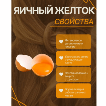 ШАМПУНЬ для волос Яичный желток Питание + укрепление Пивные дрожжи и Яичный желток — изображение 3