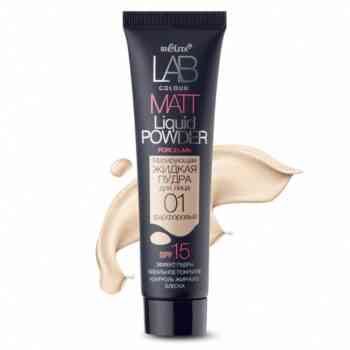 Matting liquid powder for face 01 porcelain (tube 30ml LAB color) - Image 1