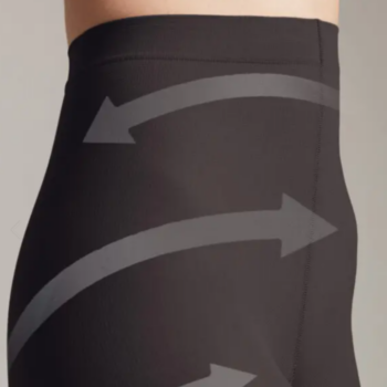 Women's tights with stretch shorts for sensitive skin Active Soft 40, nero - Image 3