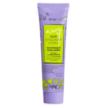 Mattifying face scrub-peeling with fresh mint - Image 1