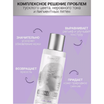 Тоник-эксфолиант для лица АHA+BHA Депигментация + осветление — изображение 3