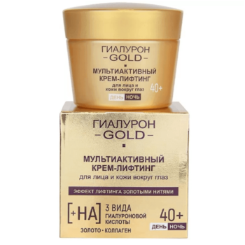 Multi-active lifting cream for face and eye area 40+, day/night, Hyaluron GOLD - Image 1