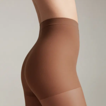 Women's tights with stretch shorts for sensitive skin Active Soft 40, mocca - Image 3