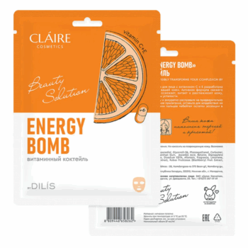 Тканевая маска ENERGY BOMB витаминный коктейль — изображение 1