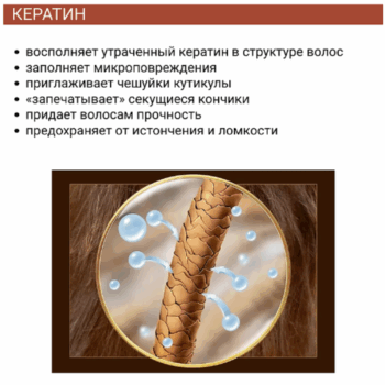 Восстанавливающий кондиционер для блеска волос с кератином и маслом арганы KERATIN & ARGAN OIL — изображение 2