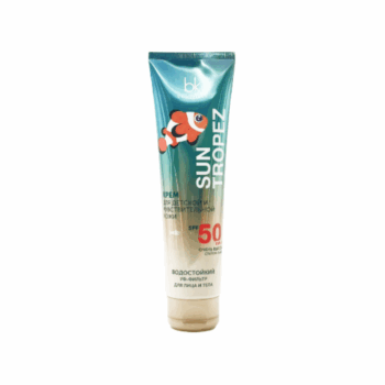 Крем для детской и чувствительной кожи SPF 50 UVA+UVB очень высокая степень защиты водостойкий УФ-фильтр для лица и тела SUN TROPEZ — изображение 1