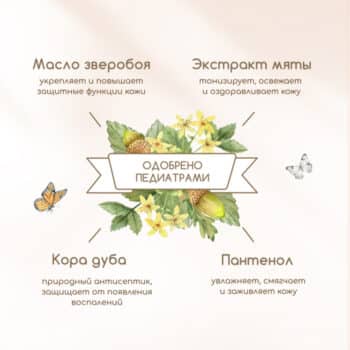 Увлажняющее детское гель-мыло Агафьи с пантенолом для ухода за кожей младенца для внучат — изображение 3