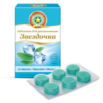 Звездочка таблетки для рассасывания со вкусом эвкалипта и ментола 2,4г N18 — изображение 1