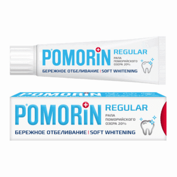 Зубная паста Pomorin Regular Бережное отбеливание — изображение 1