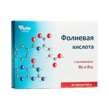 Фолиевая кислота с витаминами В12 и В6 таб — изображение 1