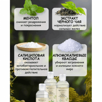 Тоник для жирной и проблемной кожи Мятный чай OZ! OrganicZone — изображение 3