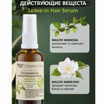 Сыворотка несмываемая для волос Укрепление и увлажнение OZ! OrganicZone — изображение 3