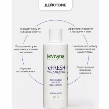 Гель для душа ReFresh ECOCERT LEVRANA — изображение 3