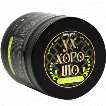 Натуральное мягкое мыло для бани Мята и лимон Levrana — изображение 1