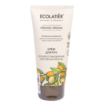 Крем для рук SOS восстановление ногтей и кутикулы ORGANIC ARGANA ECOLATIER — изображение 1