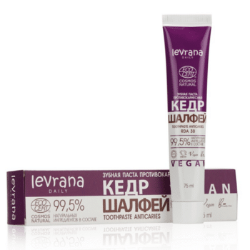 Зубная паста противокариесная Кедр и шалфей ECOCERT COSMOS NATURAL Levrana — изображение 1
