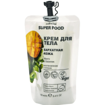 KM SF Крем для тела Бархатная кожа Манго & Базилик Cafe Mimi 100 мл — изображение 1