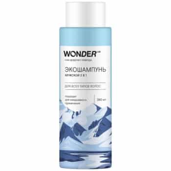 Экошампунь мужской 2 в 1 для всех типов волос WONDER LAB 380 мл — изображение 1